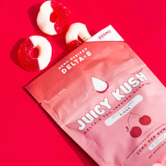 Juicy Kush Delta-8 Gummies: Wild Cherry Rings