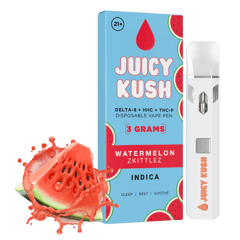 Juicy Kush Watermelon Zkittlez Delta-8 + HHC + THC-P Preheat Disposable Vape Pen 3g