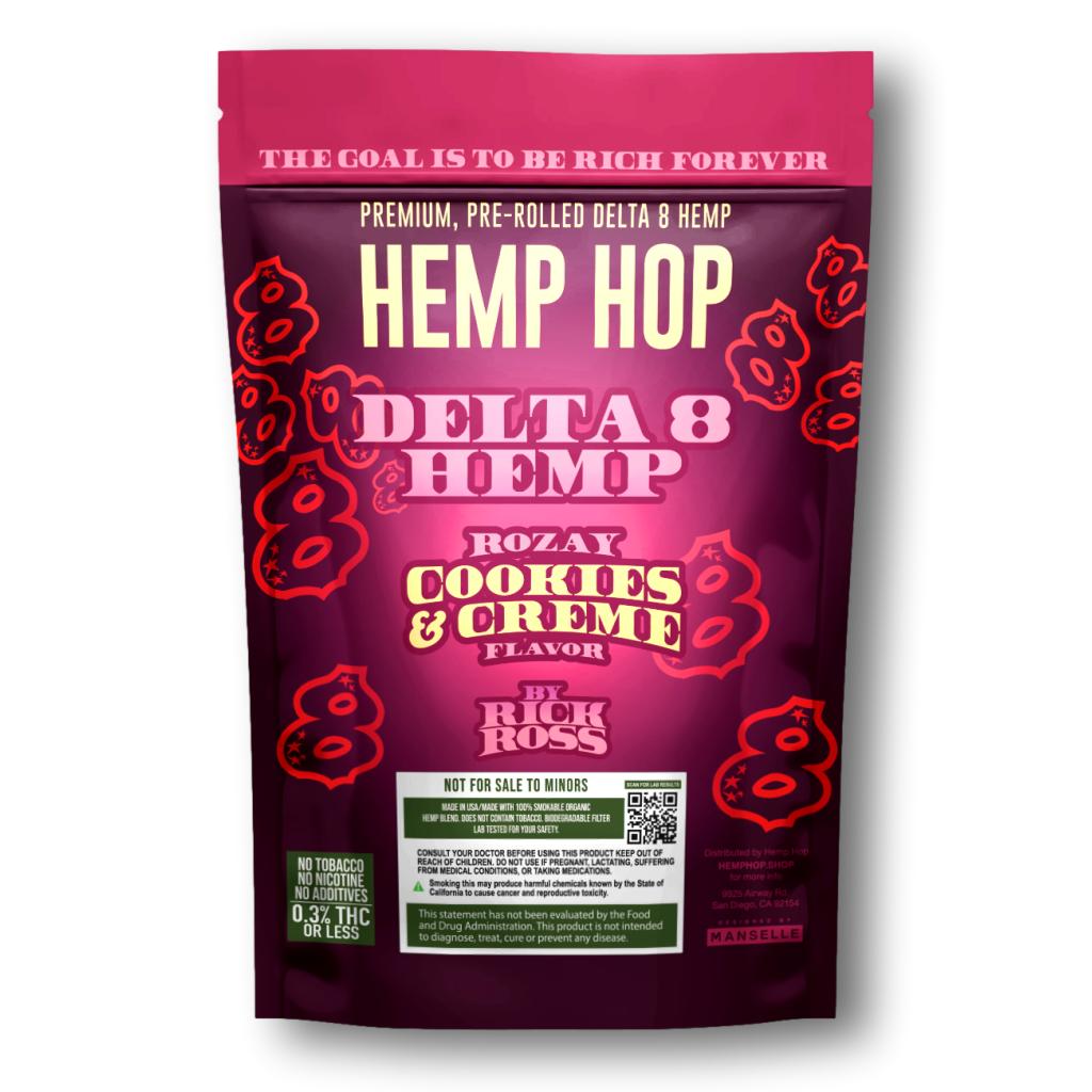 Hemp Hop by Rick Ross Cookies & Creme Rozay D8 Hemp Smokes